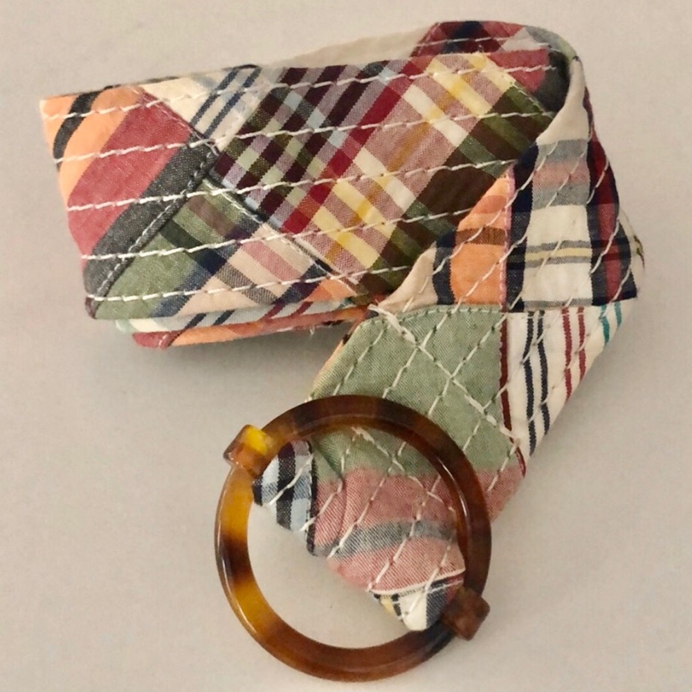 🆕⭐️ JCREW Plaid Patch Belt